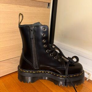 Black Platform Combat Boots